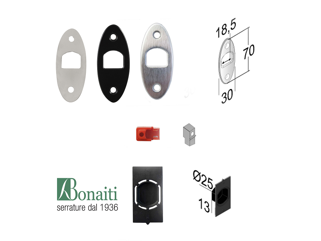 contropiastra gaggia per serratura a gancio g500 varie finiture bonaiti.png Contropiastra Gaggia per serratura a Gancio G500 572+711+Pozzetto+Dima varie finituire | Bonaiti - immagine 1